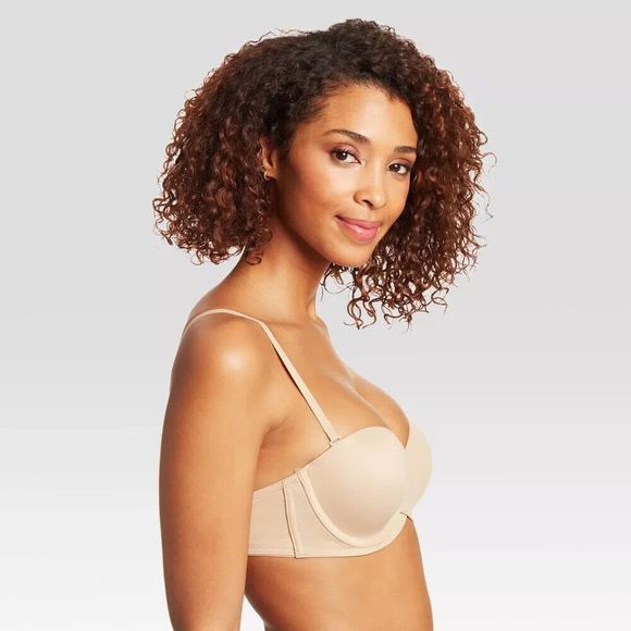 Maidenform Self Expressions Women's Stay Put Detachable Bra SE6990 Beige 40DD - Picture 8 of 8
